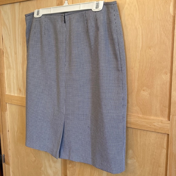 Le Suit Black & White Checkered Pencil Suit Skirt Size 14 - Picture 4 of 7